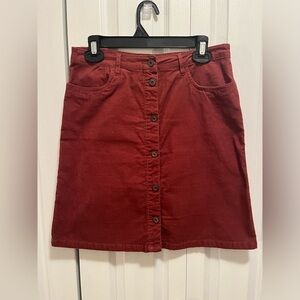 ONLY Corduroy Button Front Skirt